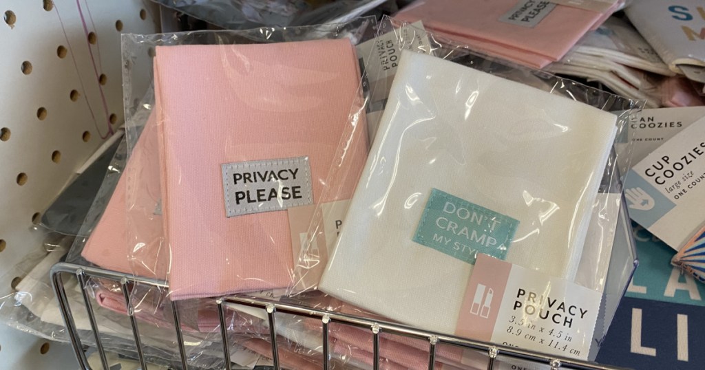 privacy pouches at Target Bullseye 