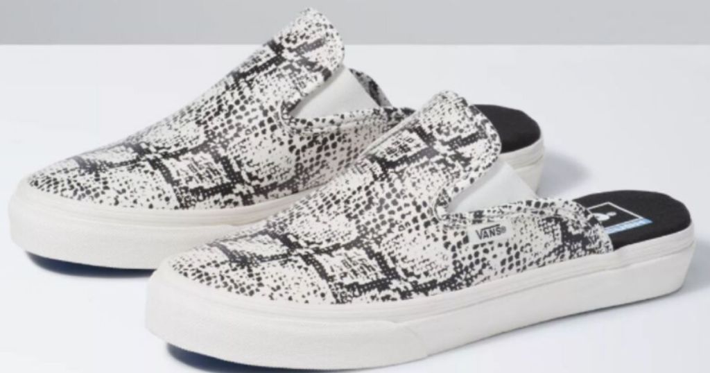 pair of Vans Snake Mules