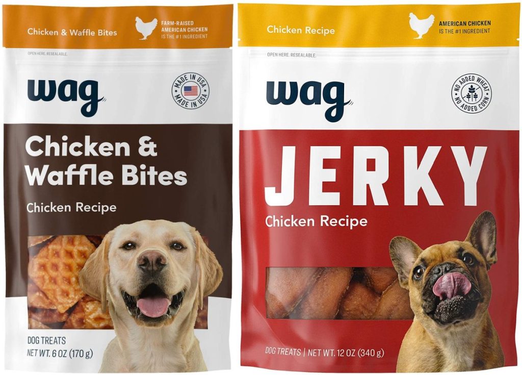 two bags of dog treats