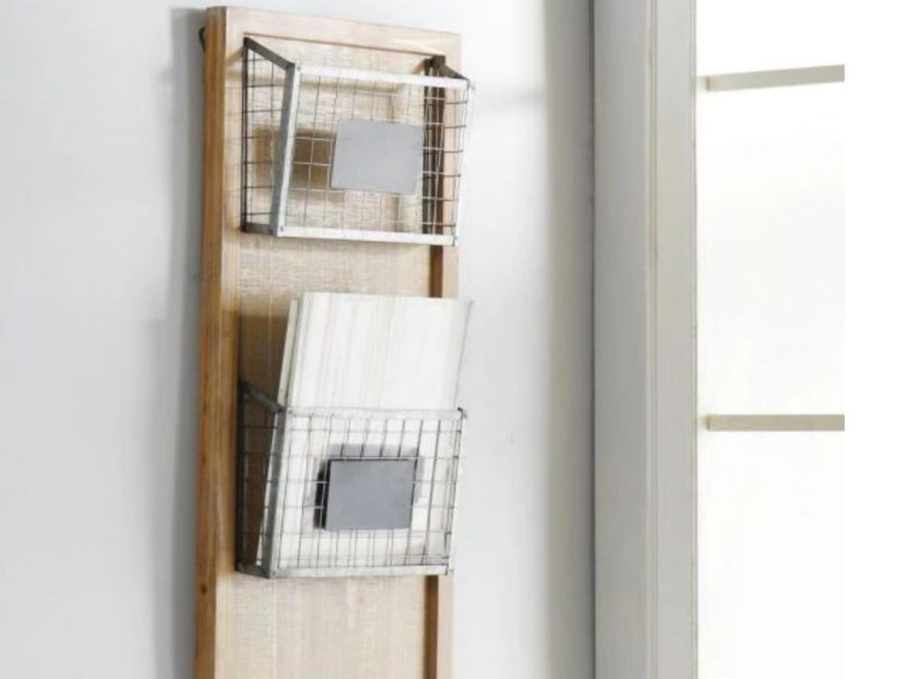 standing wood organizer