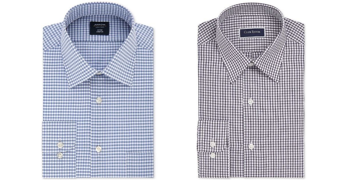 mens checked dress shirts