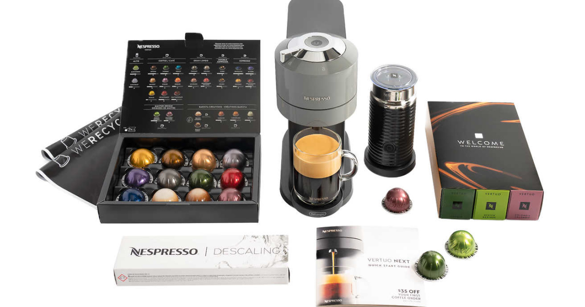 Nespresso machine and accessories