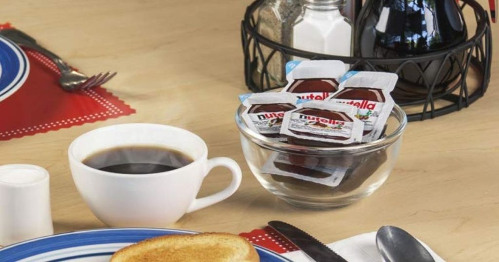 Nutella spread in a bowl on table