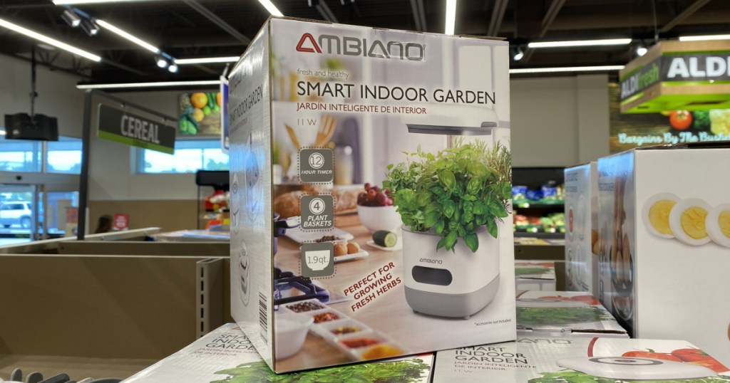 Indoor smart garden on display in-store