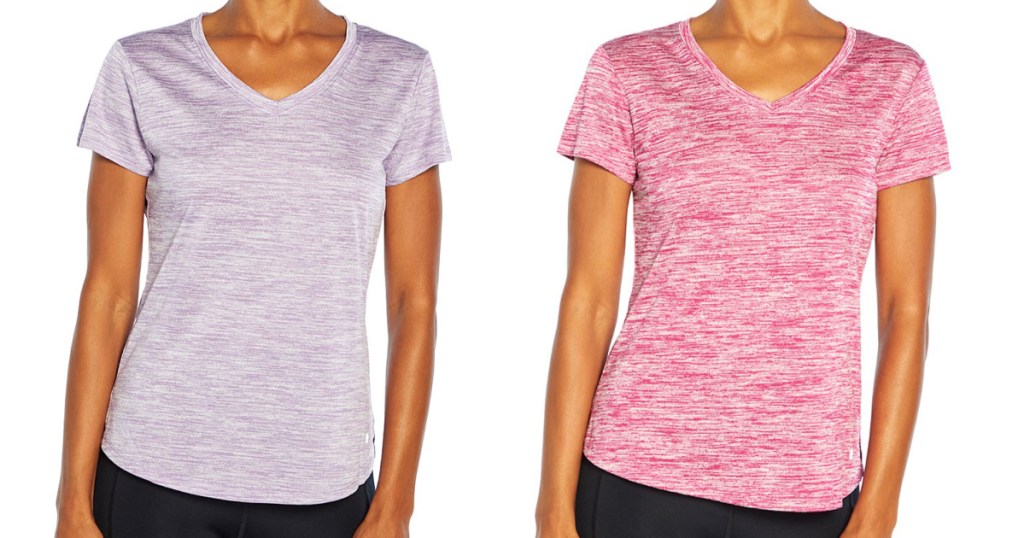 2 women bally total fitness tshirts