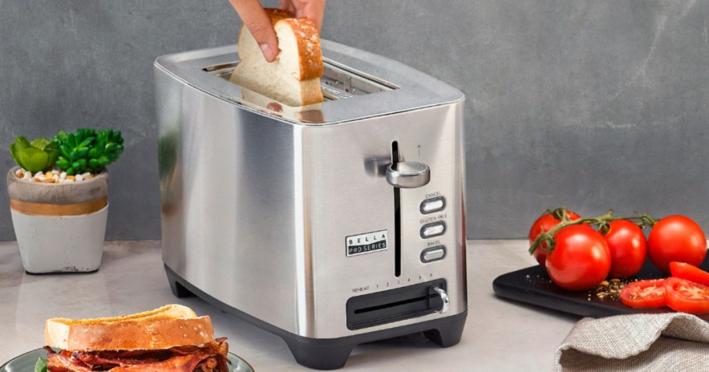 large stainless steel toaster