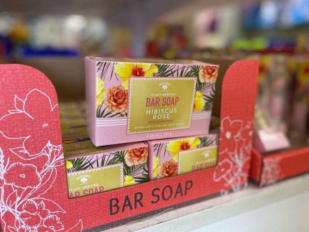 Bolero Plant-Derived Hibiscus Rose Bar Soap in store