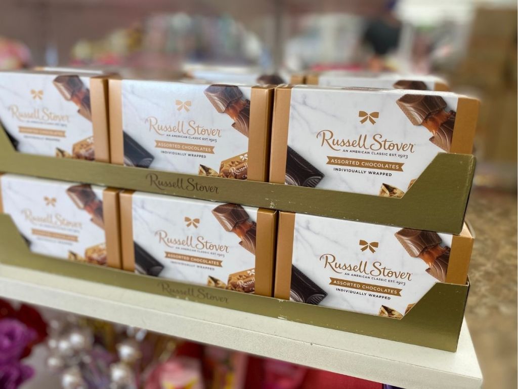 Russell Stover chocolates on store shelf