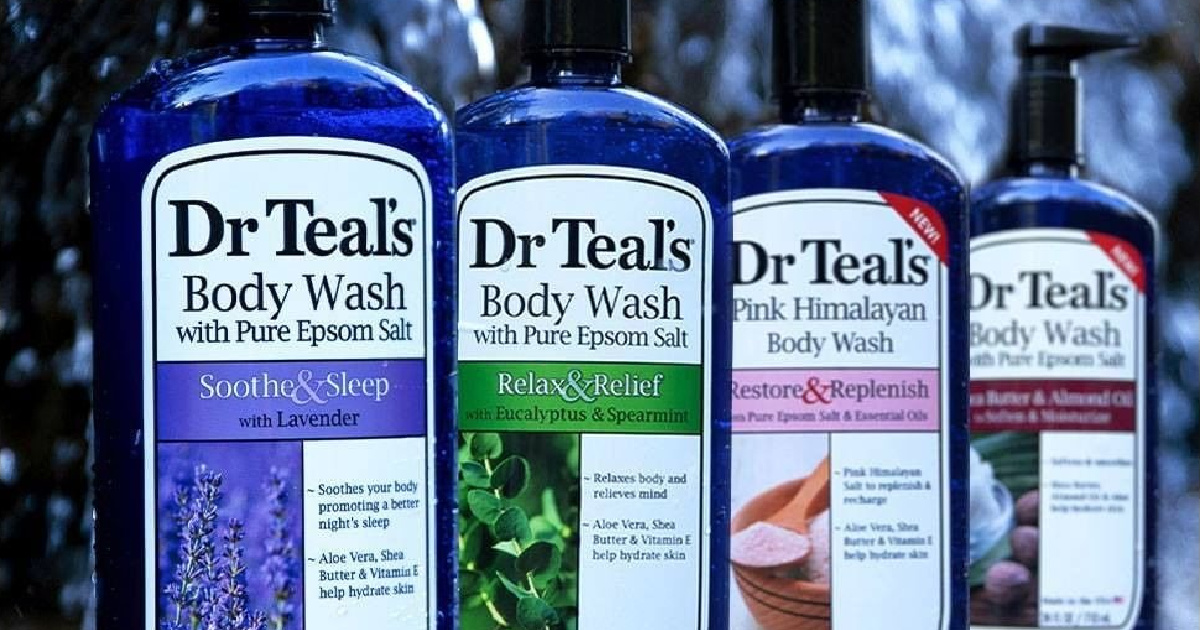 four bottles of body wash