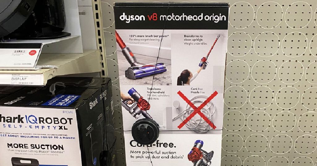 vacuum on shelf at store