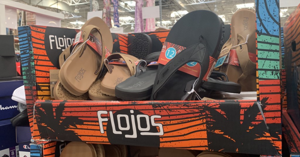 In-store display of Flojos sandles