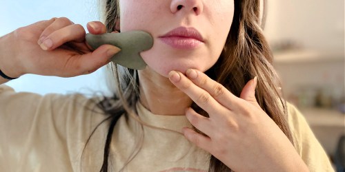 Gua Sha & Jade Roller Skincare Tool Set ONLY $5.59 on Amazon | Reduces Puffiness & Smooths Skin