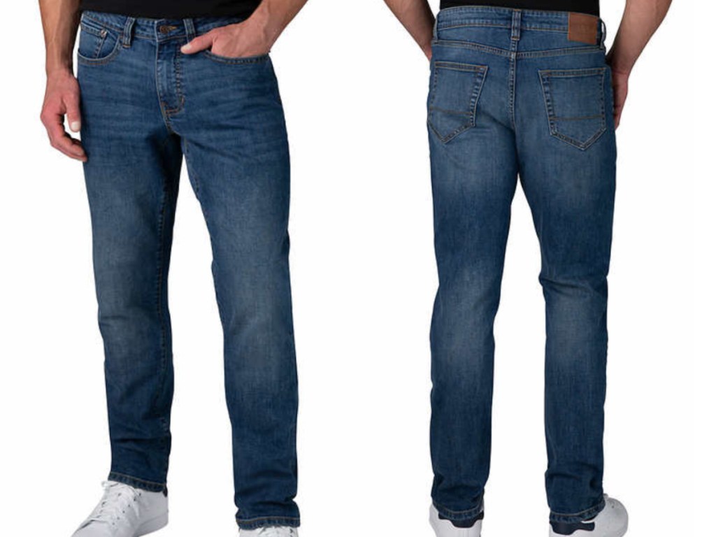 front and back of men's izod jeans