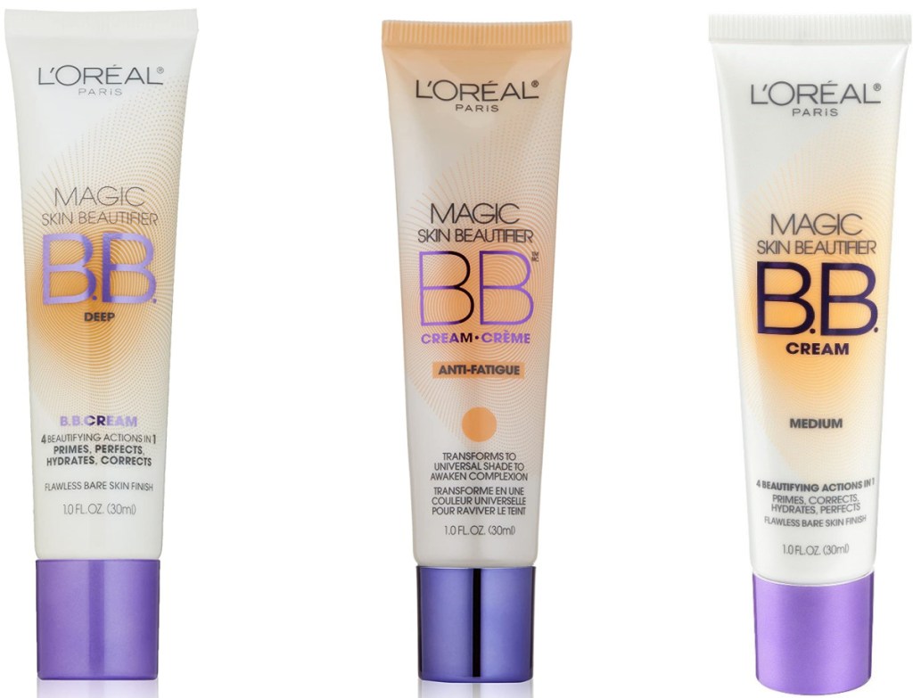Three shades of BB cream