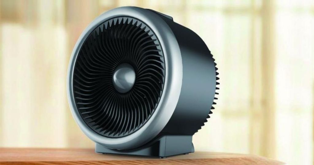 space heater on a table