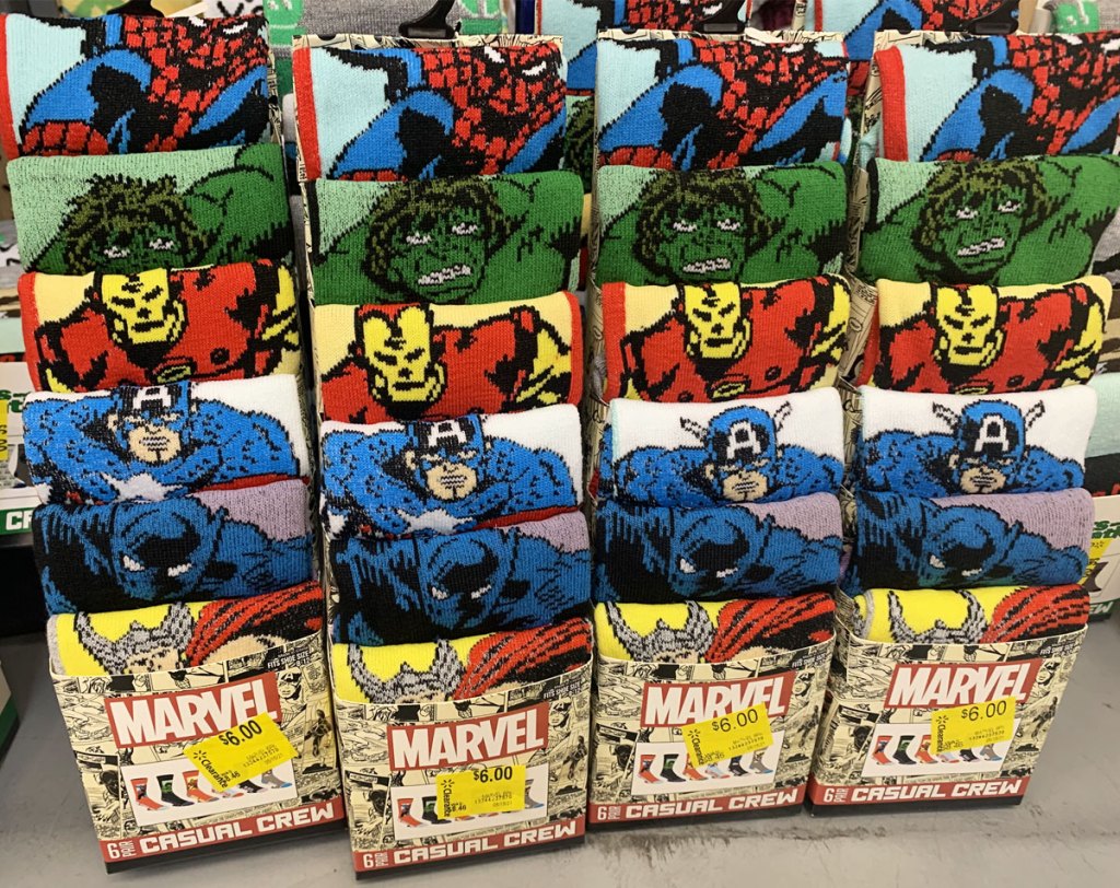 sets of marvel crew socks