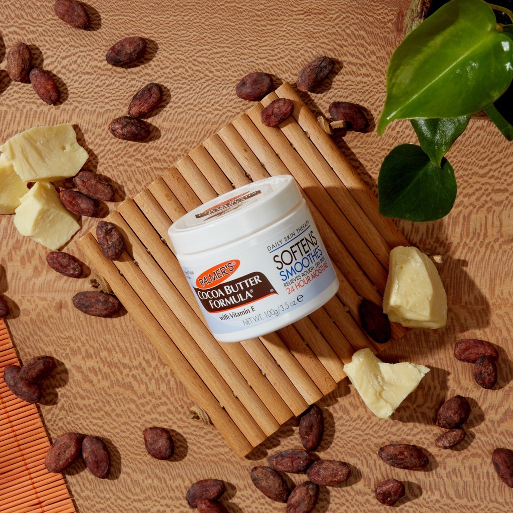 Palmer's Cocoa Butter on tropical background