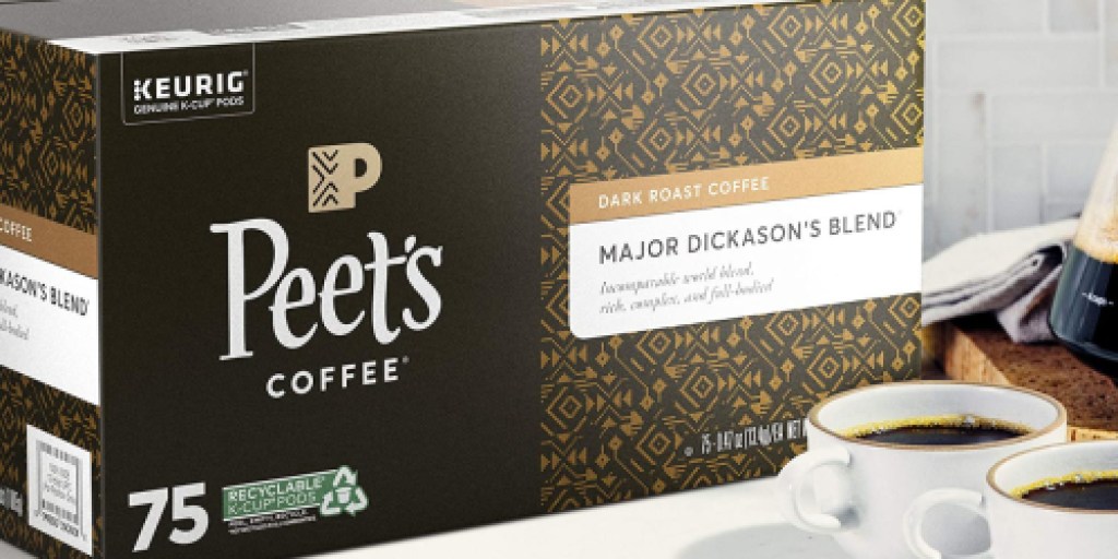 Peet’s Coffee Major Dickason’s Blend K-Cups 75-Count Just $26.47 Shipped on Amazon (Regularly $33)