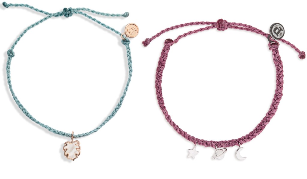 two styles of bracelets