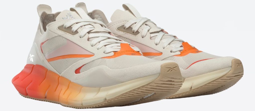 women's cream and orange sneakers