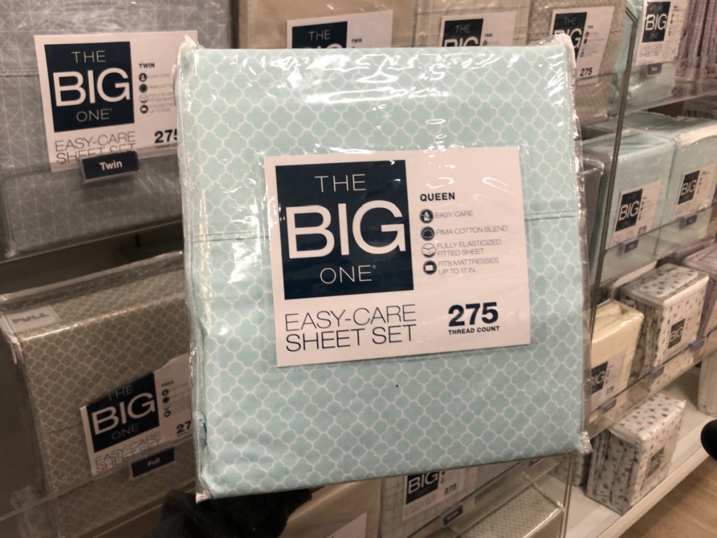 large sheet set in light blue