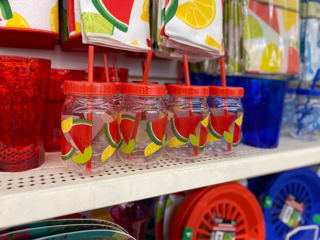 Tropical Party Tumblers on store shelf