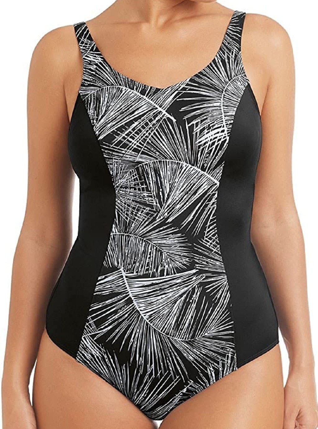 best mastectomy bathing suits - amoena brand palm leaf suit