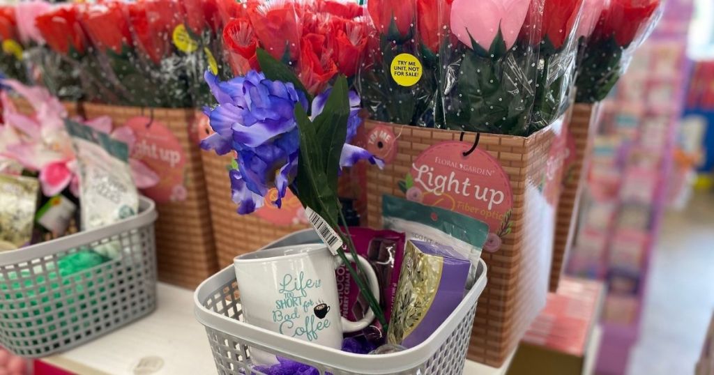 basket filled with Mother's Day goodies