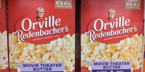 Orville Redenbacher’s Movie Theater Butter Popcorn 3-Pack Only $2 on Amazon