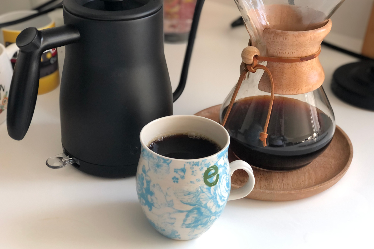 coffee set on counter