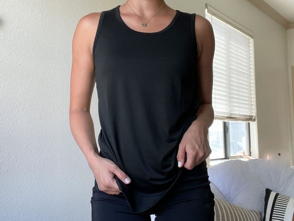 woman wearing a tank top