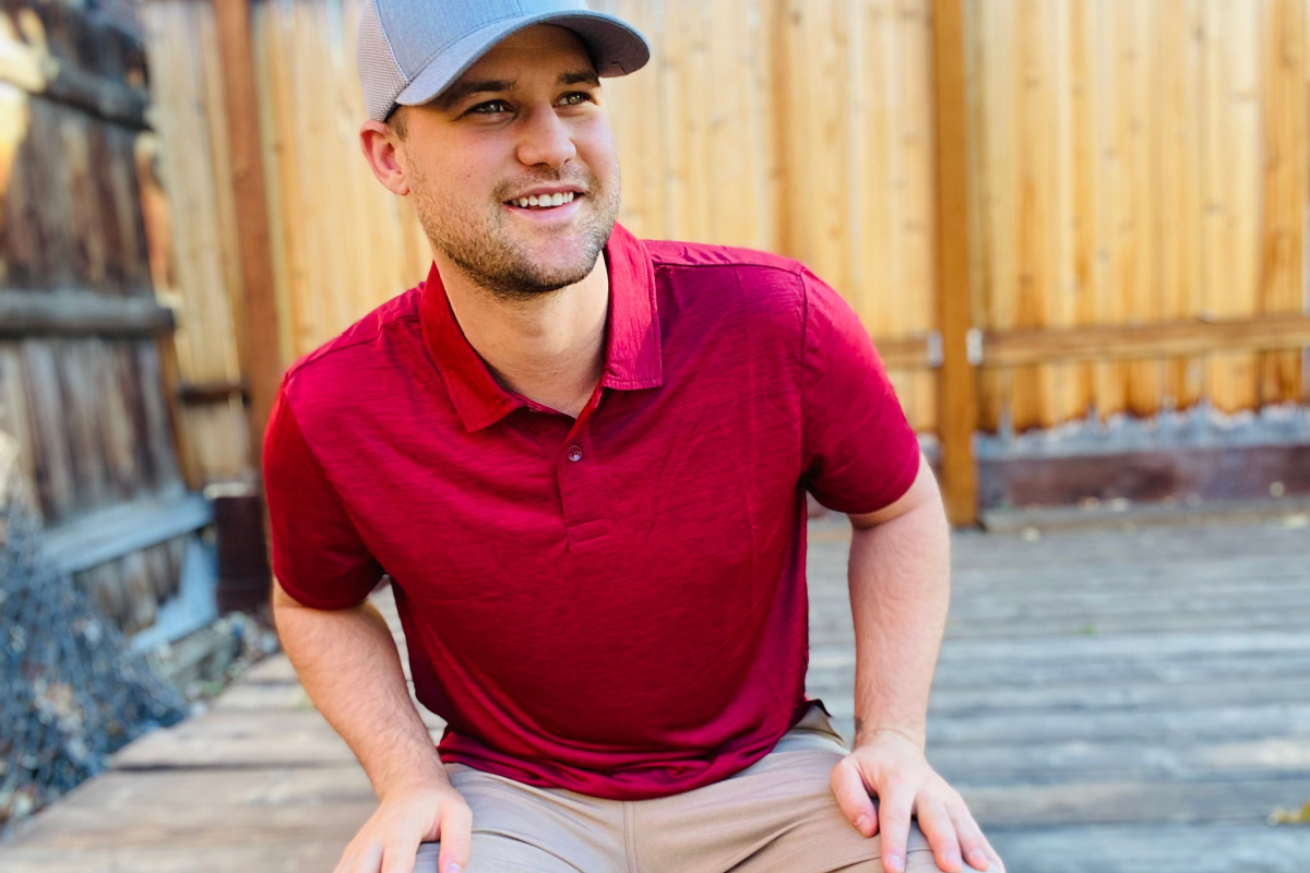 men's micro stripe polo