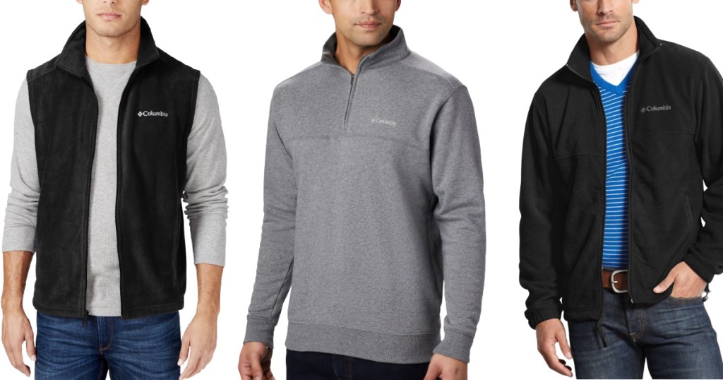 columbia men's jackets, vests, and fleeces