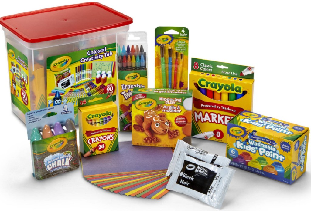 crayola art tub set 