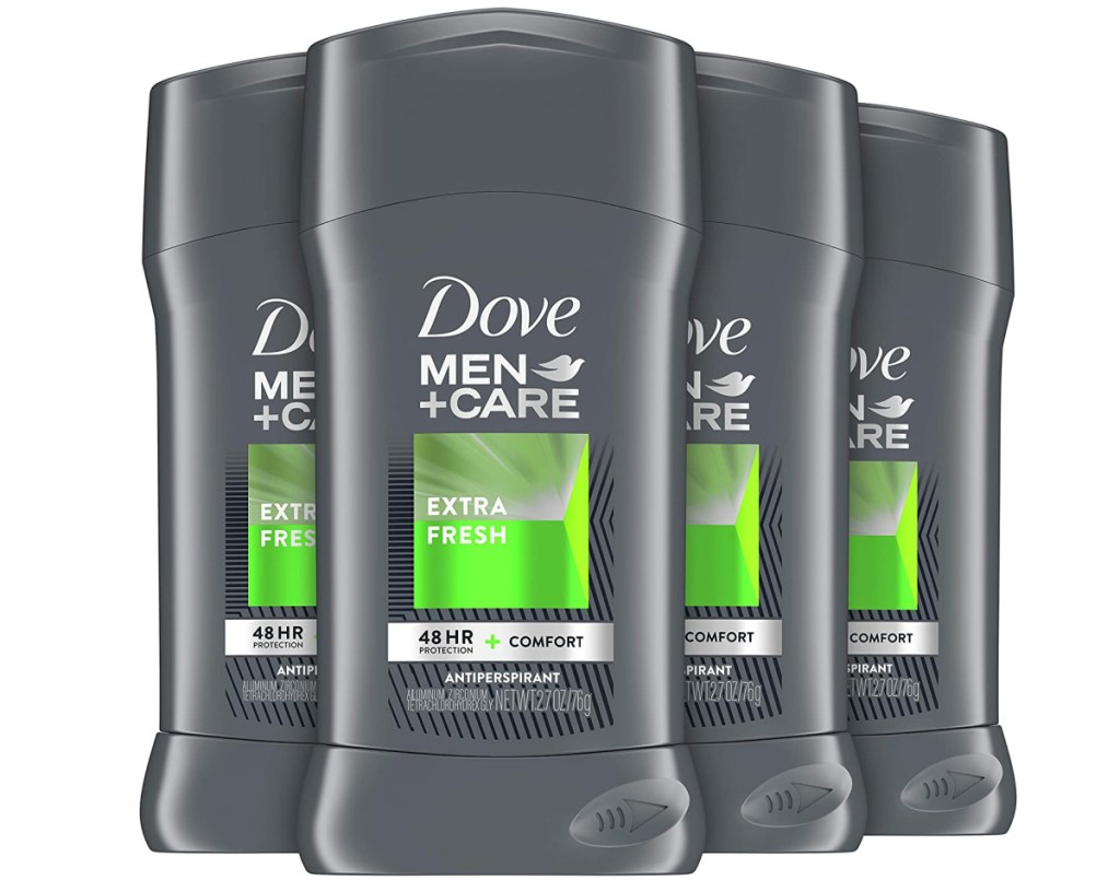 four sticks of men's deodorant