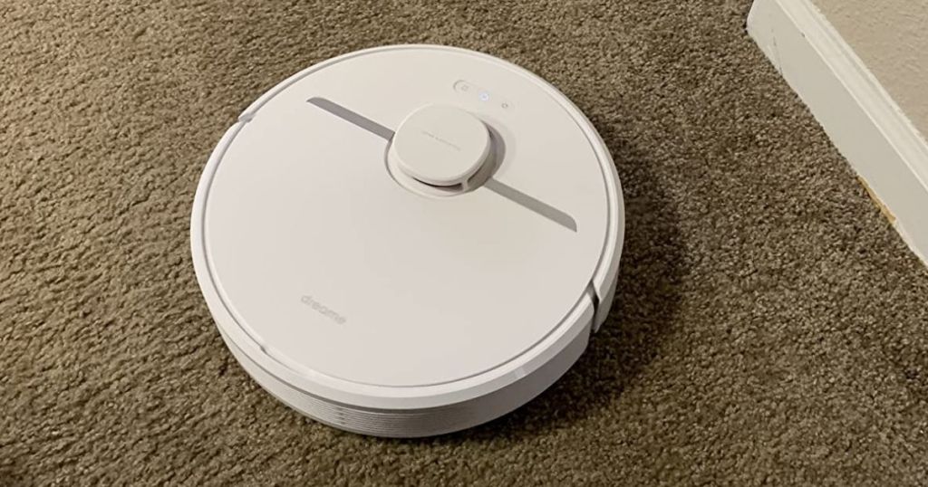 robot vacuum on carpet