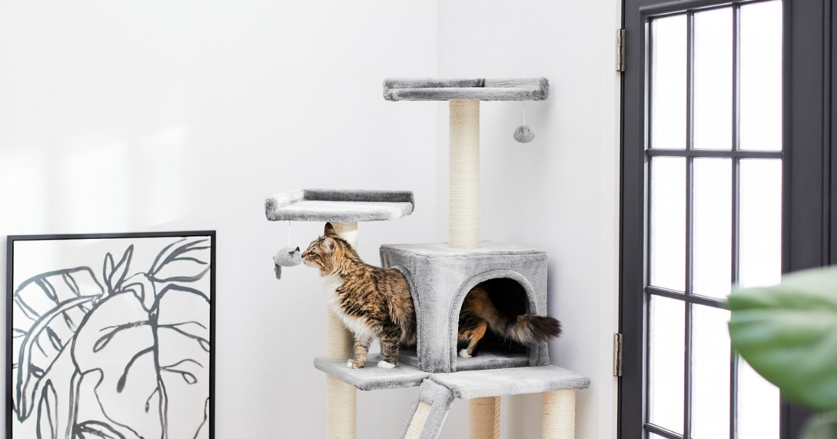 Frisco 68-in Faux Fur Cat Tree & Condo