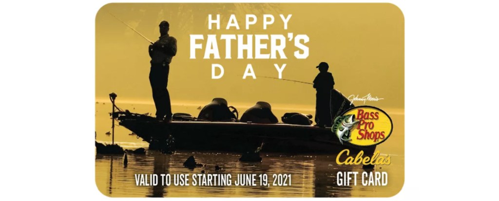 Father's Day themed Cabela's Gift Card