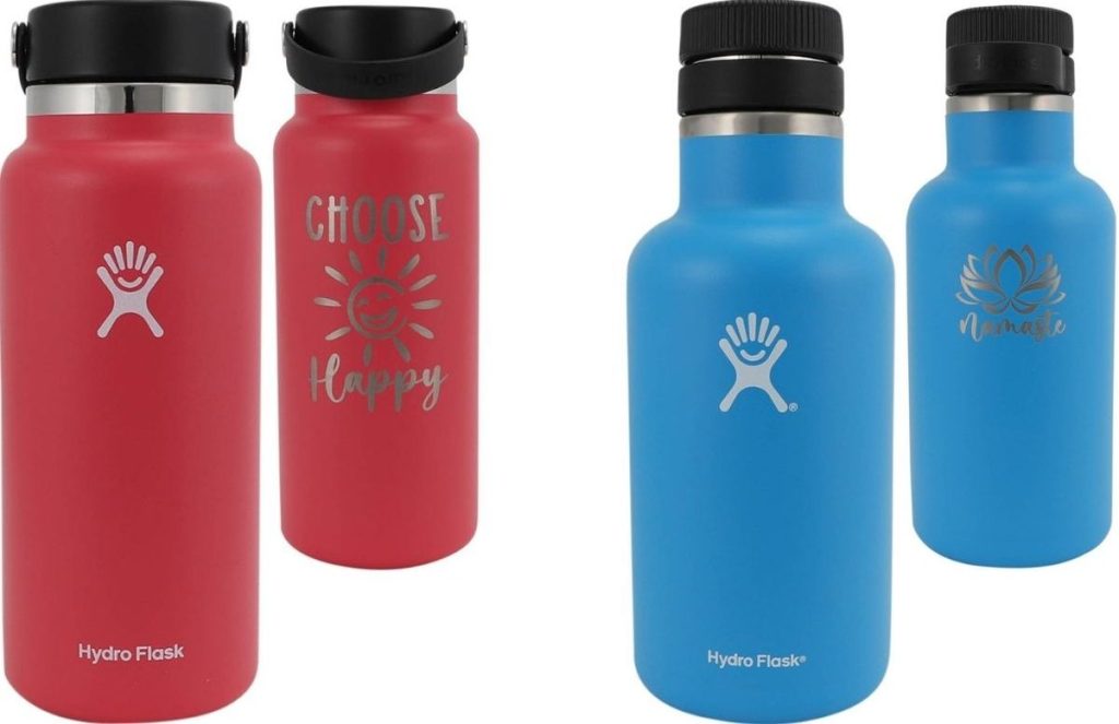 two Hydro Flask Bottles