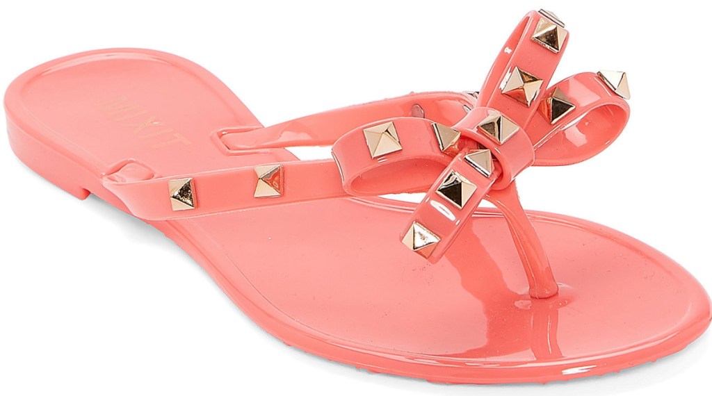 pink studded sandals