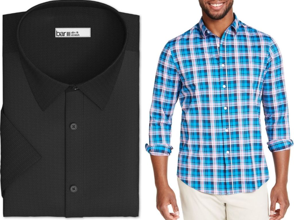 two men's dress shirts