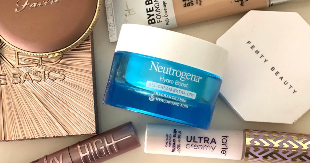 Neutrogena Hydro Boost Gel-Cream on counter near cosmetics