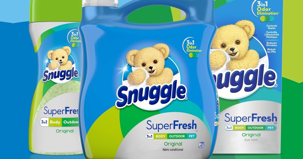 large bottle of snuggle fabric softener