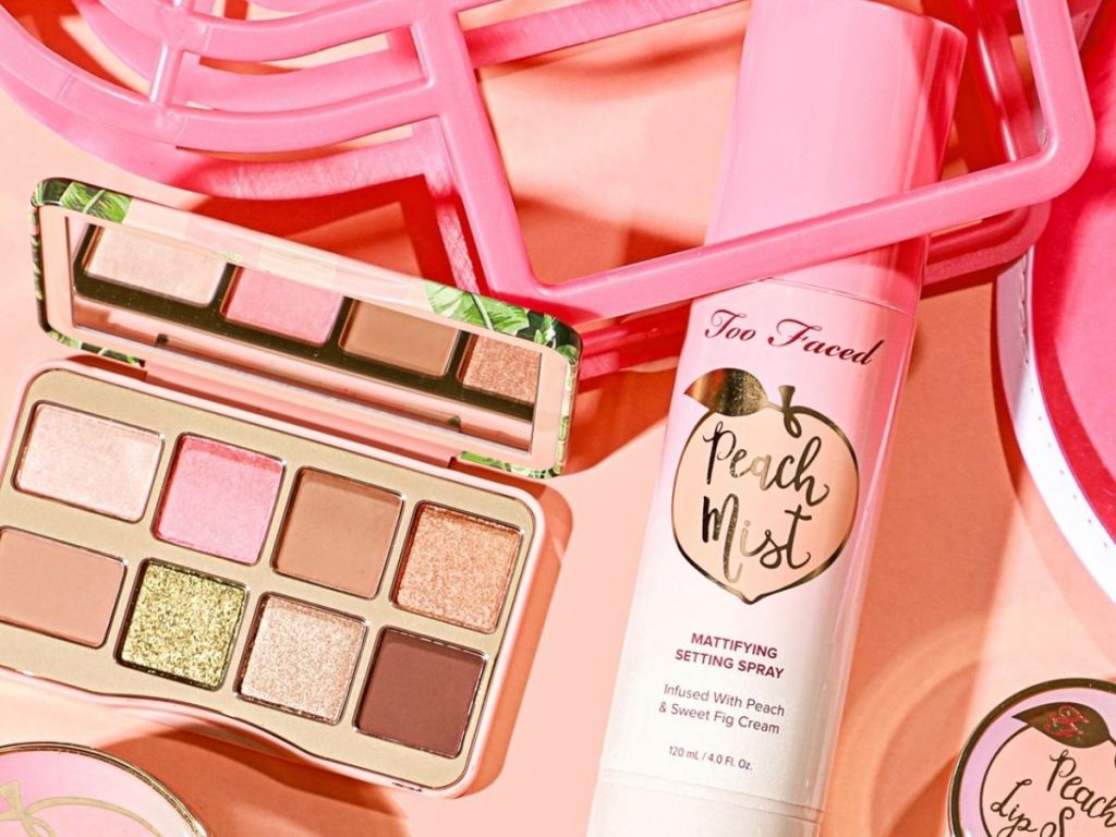 Too Faced Shake Your Palm Palette and Peach Setting Spray