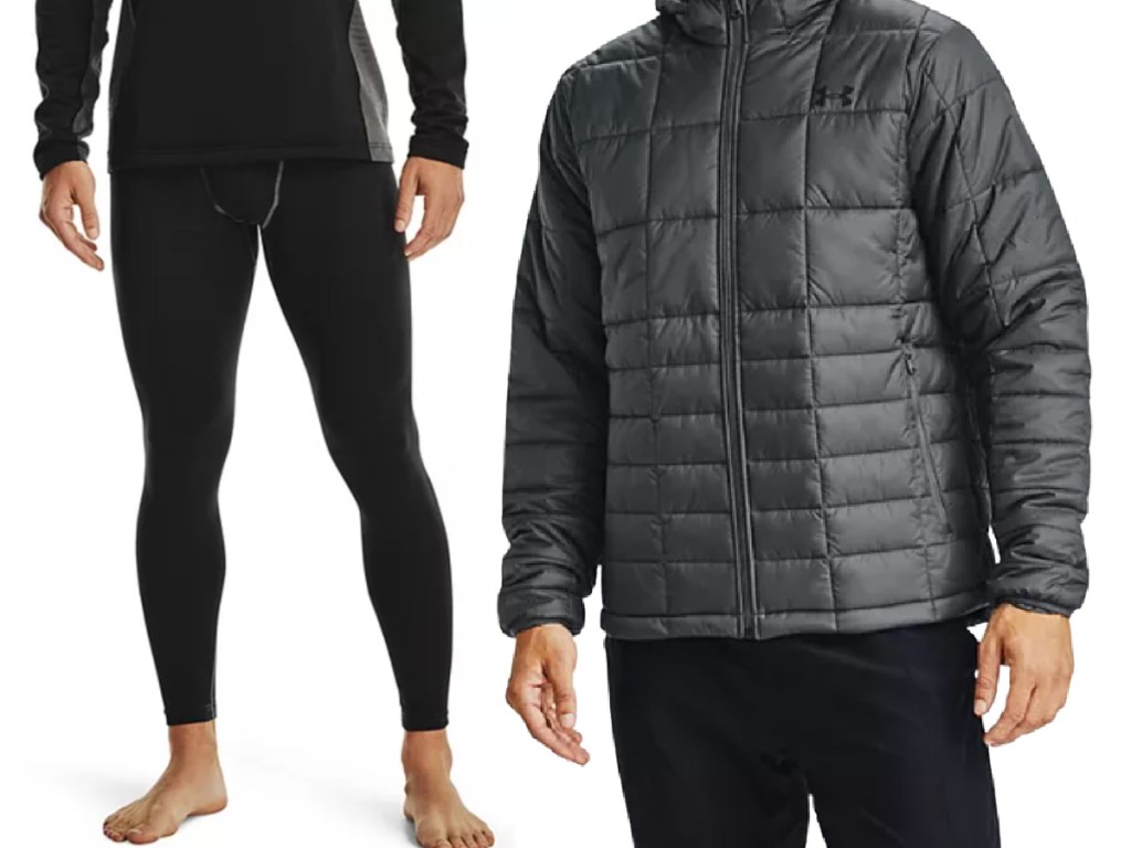 Under Armour Men's ColdGear Base Layer Leggings and JAcket