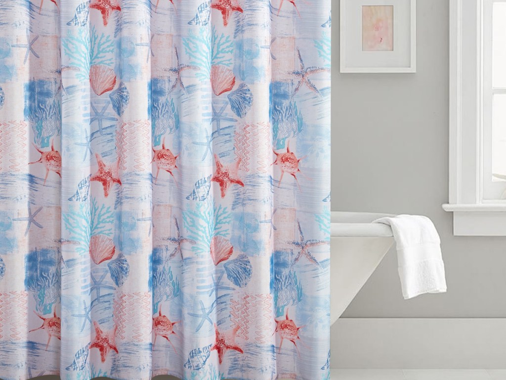 bathroom coastal curtains