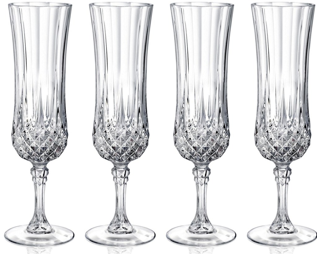 set of champagne flutes