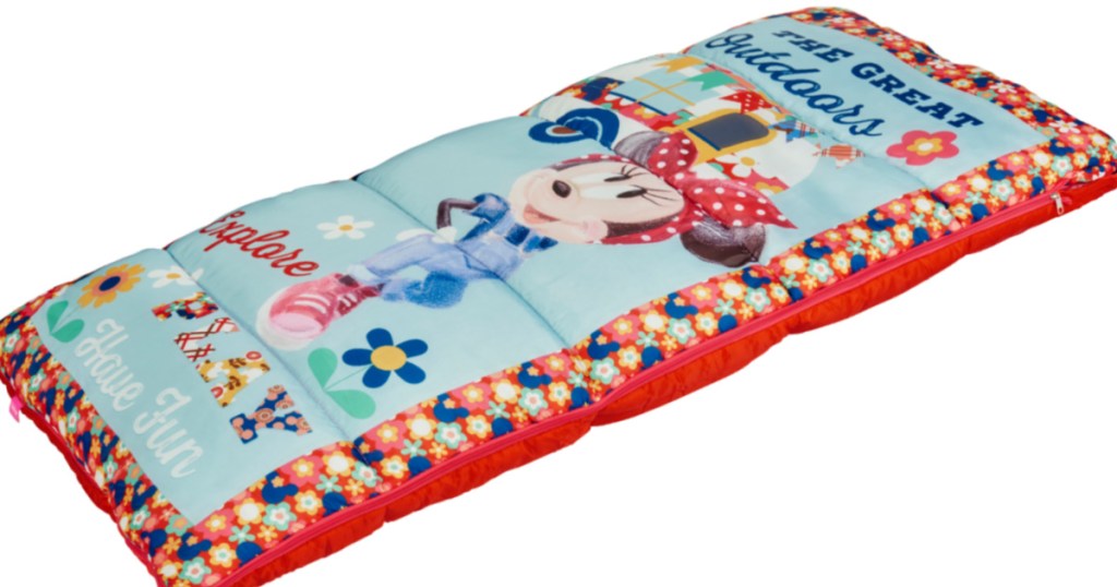 stock image of a minnie mouse sleeping bag