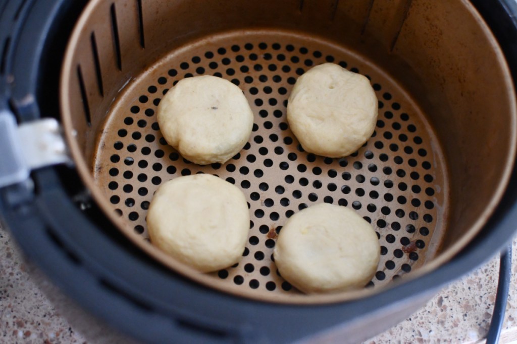 dough covered oreos in an air fryer