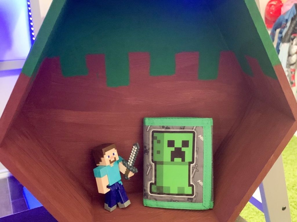 Minecraft painted shelf
